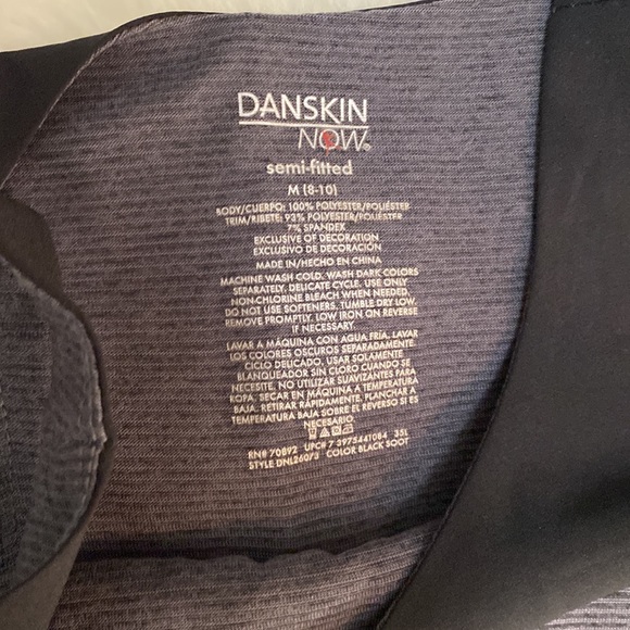 NWOT Danskin MED Black & Gray Racerback Workout Tank - Picture 4 of 4